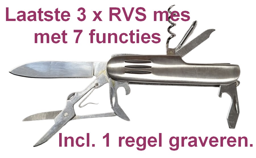 Zakmes RVS met 7 functies  LAATSATE 3 OP=OP!!